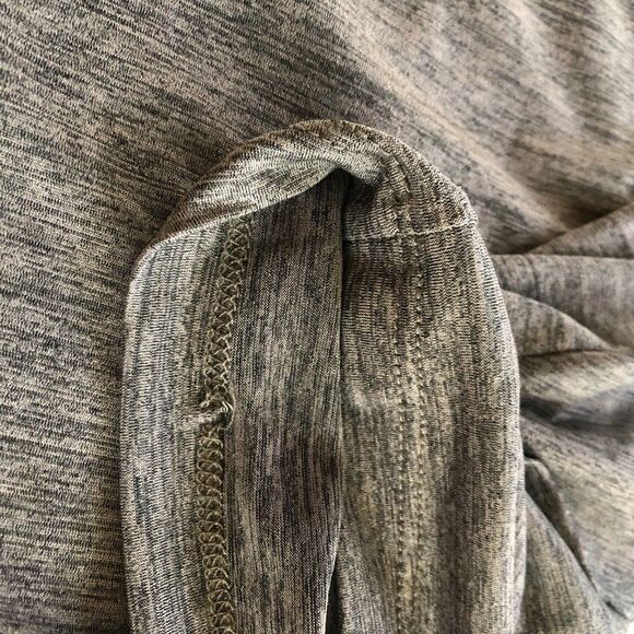 AB Studio Taupe Ruched Cap Sleeve Blouse Top - Picture 8 of 8